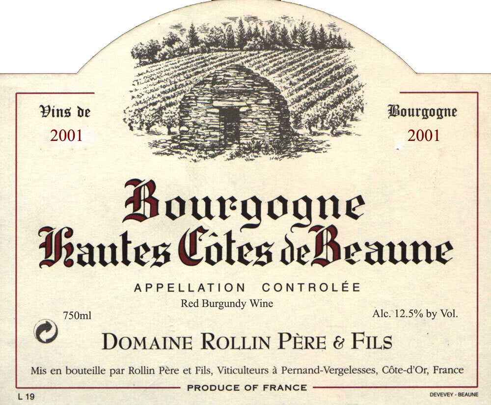 2021 Domaine Rollin Bourgogne Hautes Cotes de Beaune Rouge