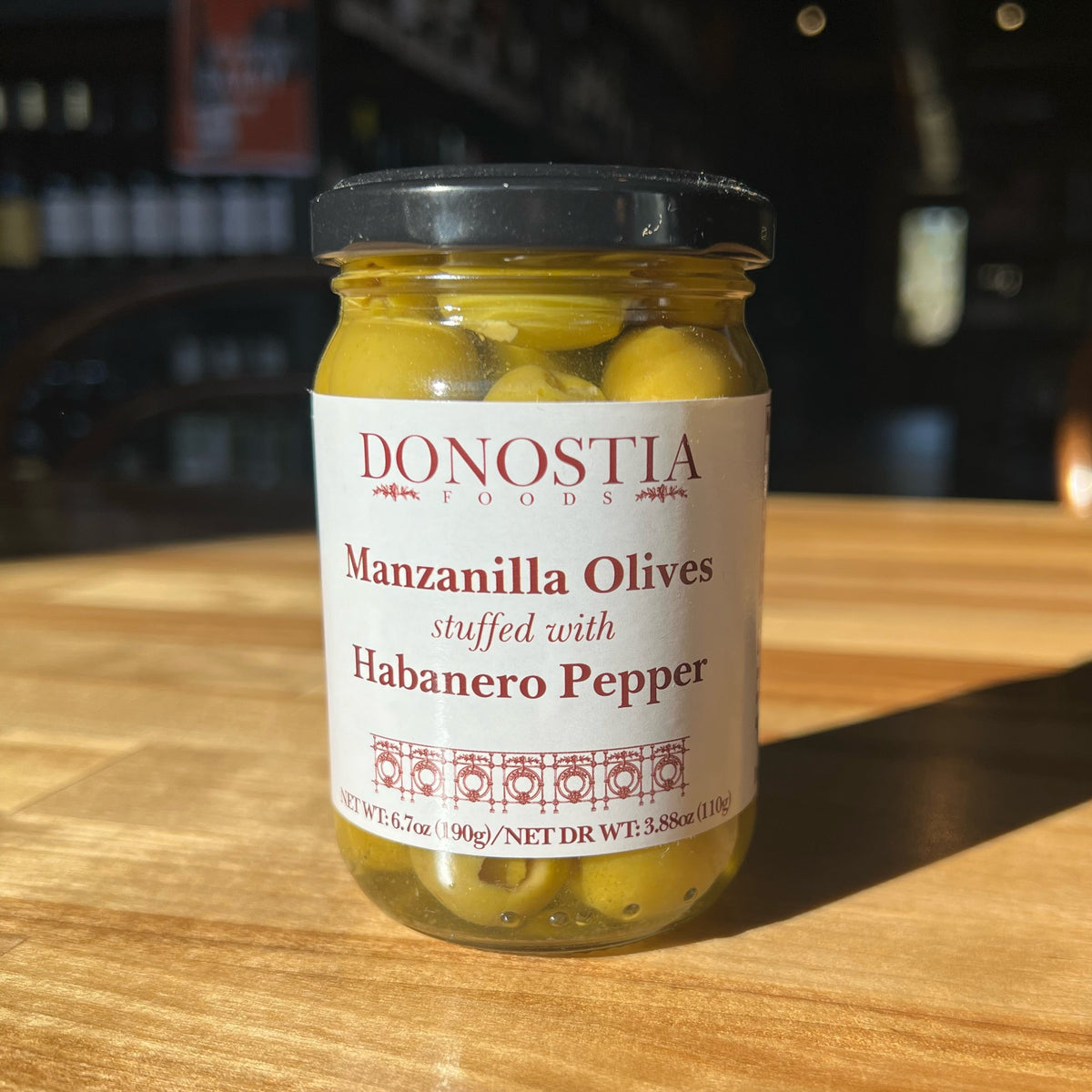 Donostia Manzanilla Olives Stuffed w/ Habanero Peppers