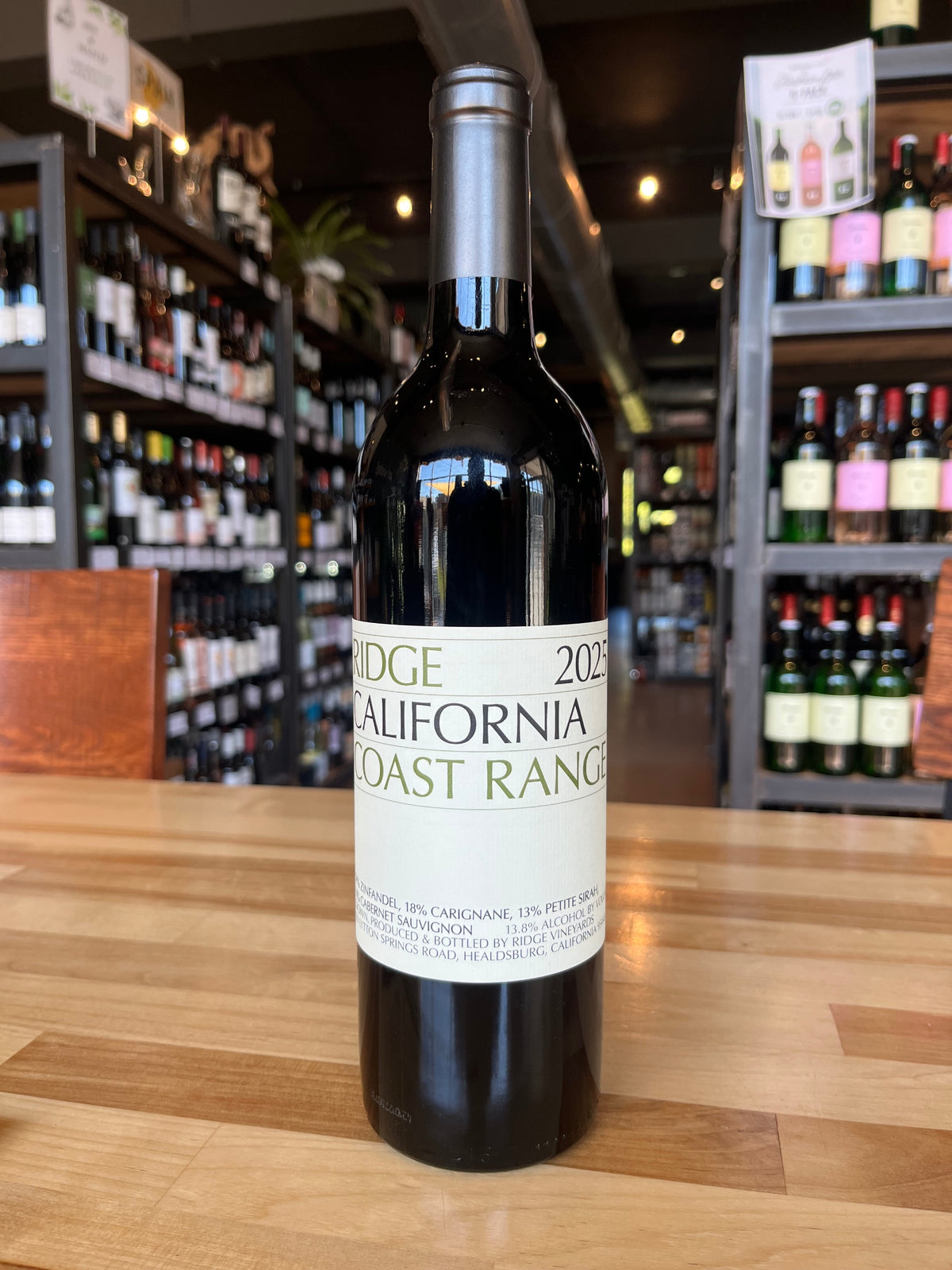 2025 Ridge Vineyards, Coast Range