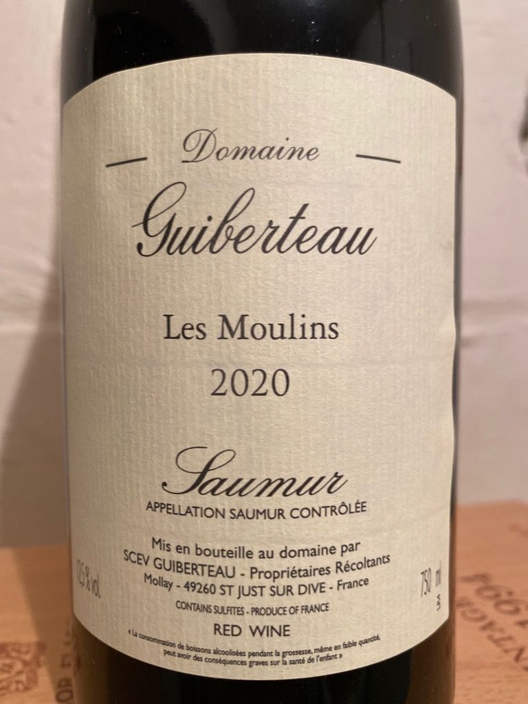 2024 Domaine Guiberteau, Les Moulins Saumur Rouge