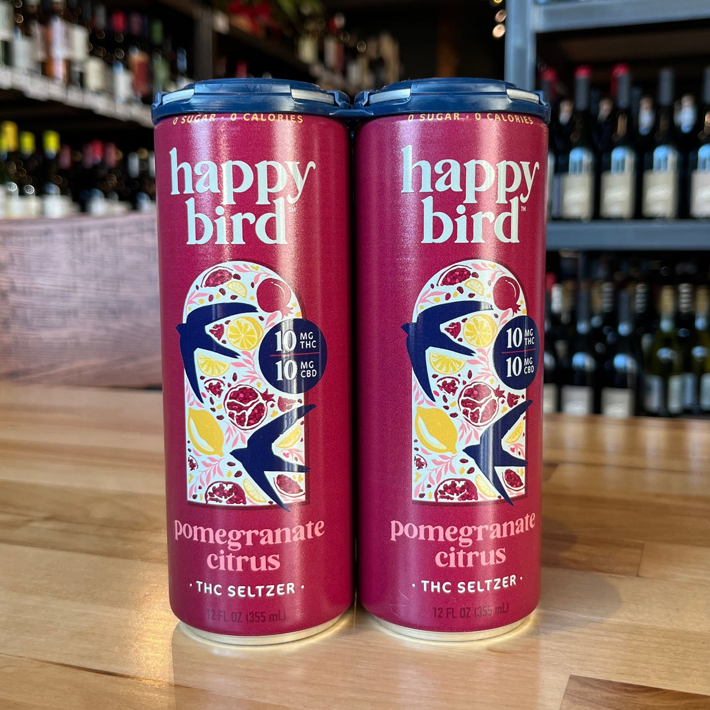 Happy Bird Pomegranate Citrus THC Seltzer