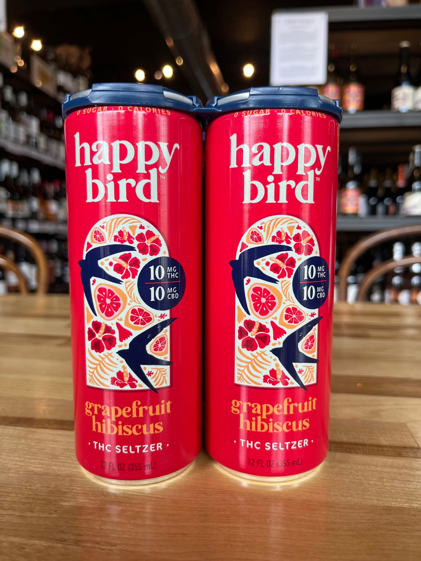 Happy Bird Grapefruit Hibiscus THC Seltzer