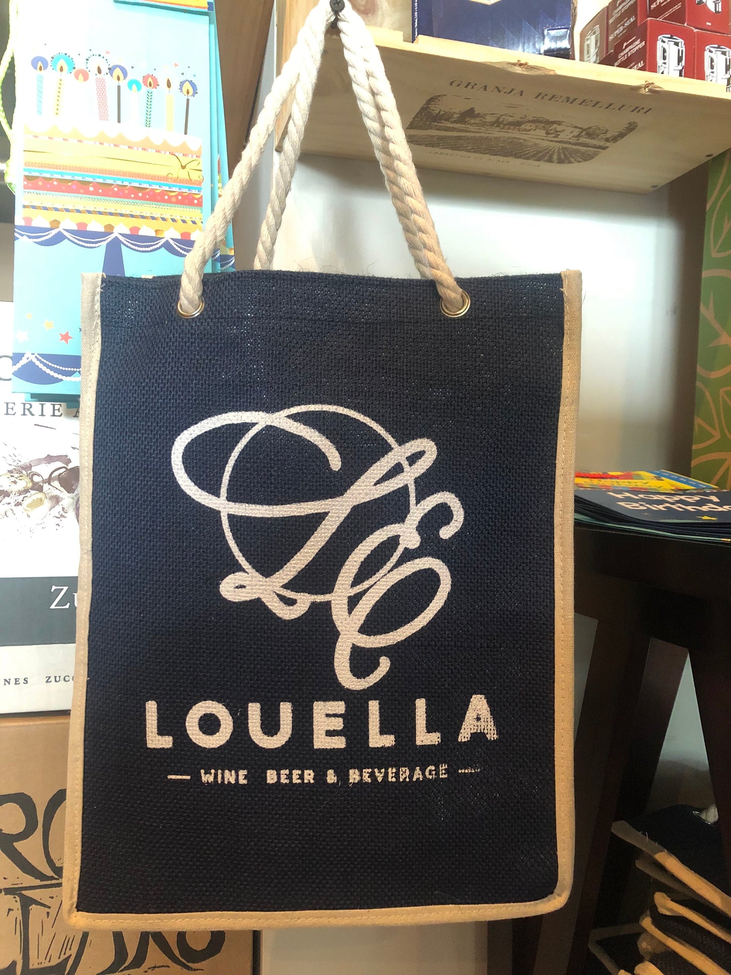 LouElla 6btl Blue Wine Tote