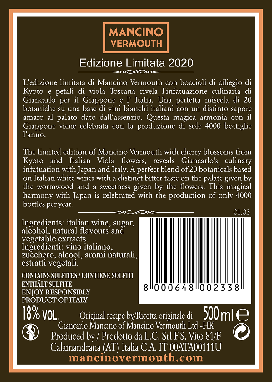 Mancino Sakura Vermouth