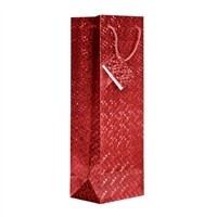 Wine Bottle Gift Bags - Hologram Red Gift Bags