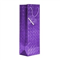 Wine Bottle Gift Bags - Hologram Purple