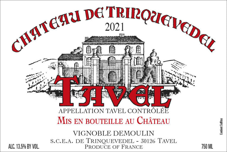 Chateau de Trinquevedel 2023 Tavel Rose'