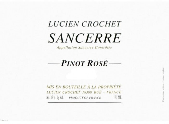 Lucien Crochet 2023 Sancerre Pinot Rose