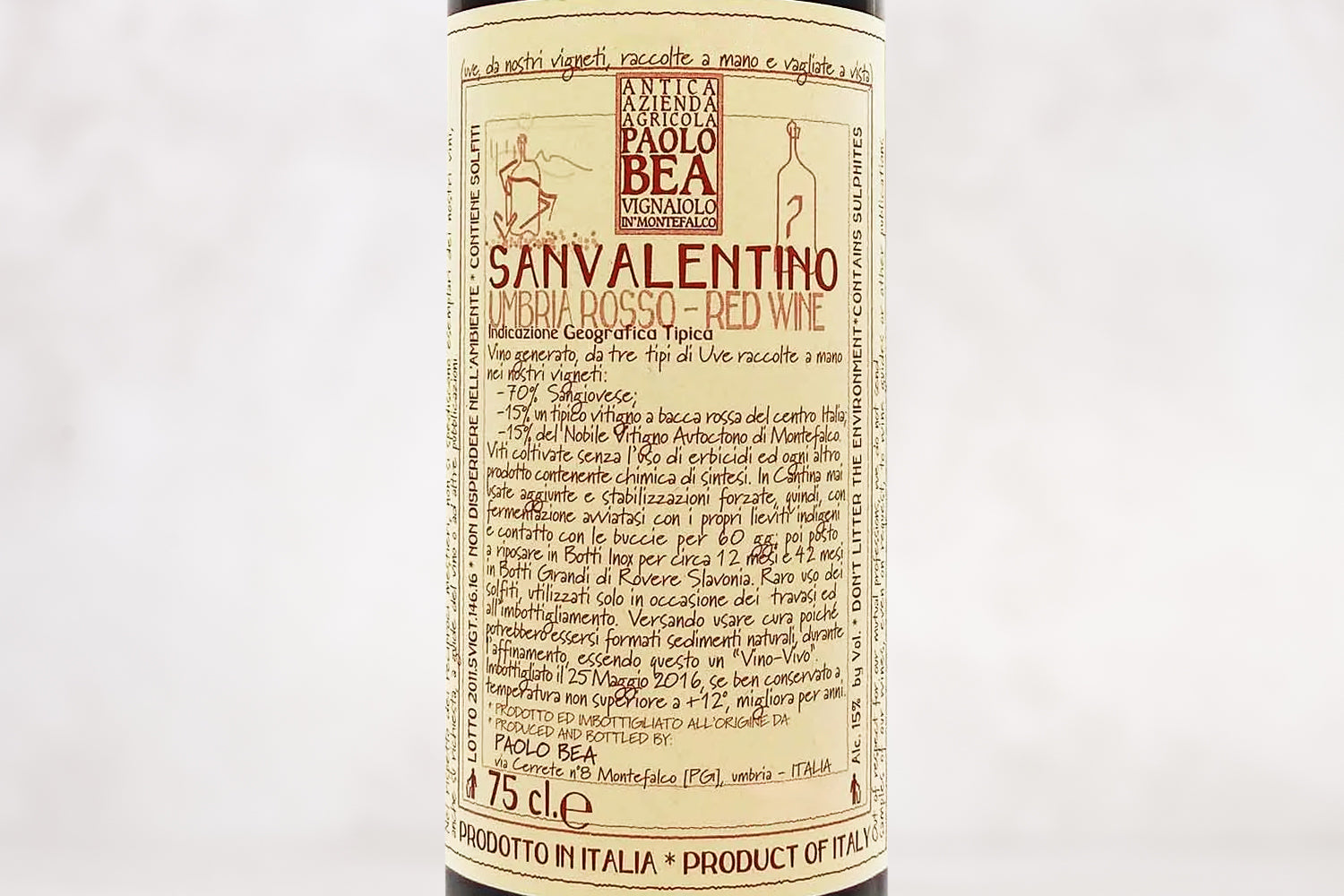 Paolo Bea 2018 Umbria Rosso "San Valentino"
