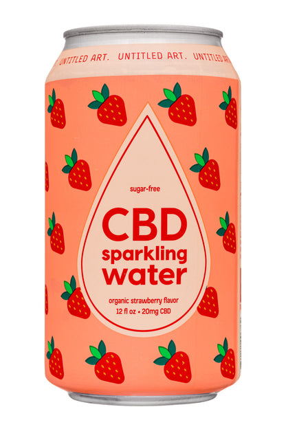 Untitled Art Strawberry CBD Sparkling Water