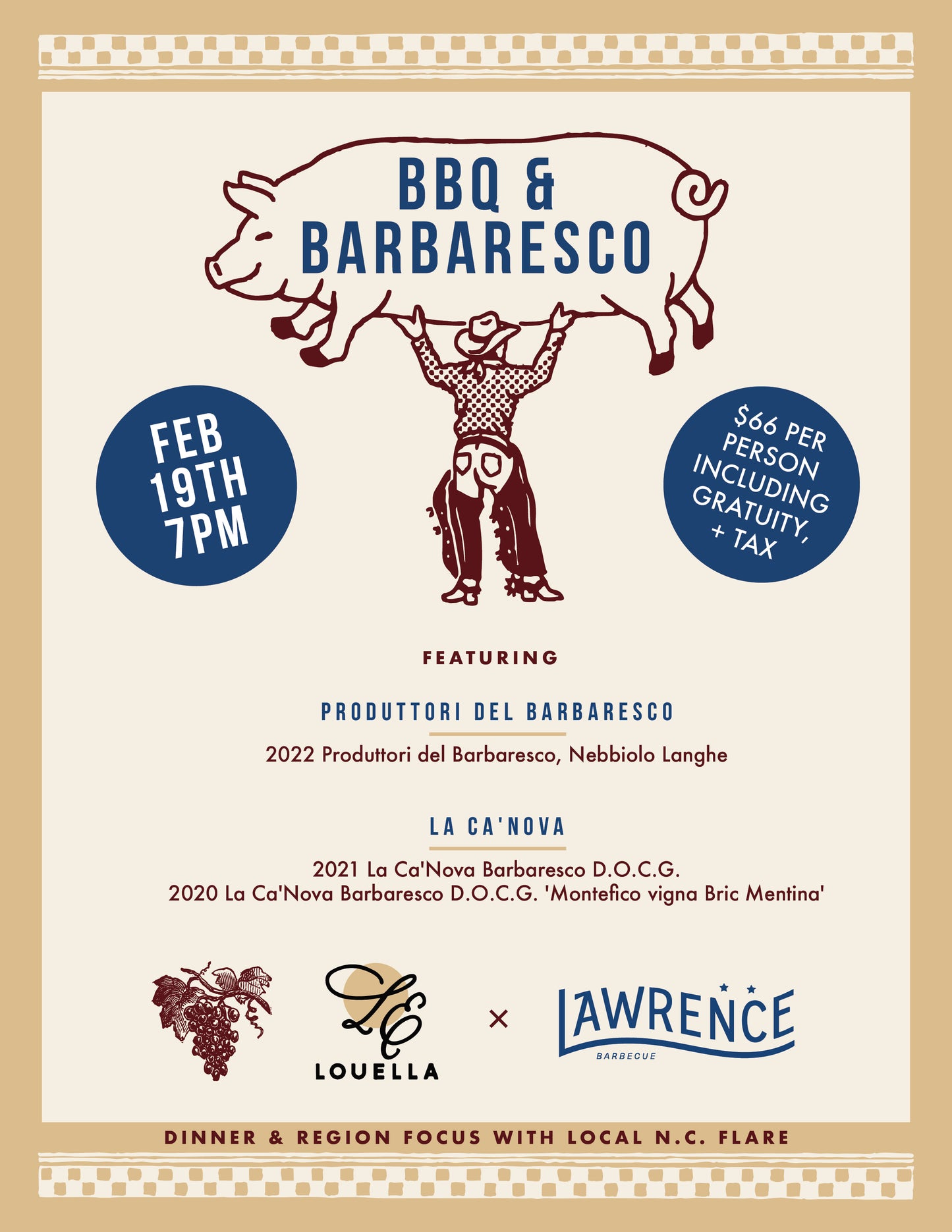 BBQ & Barbaresco Dinner Event