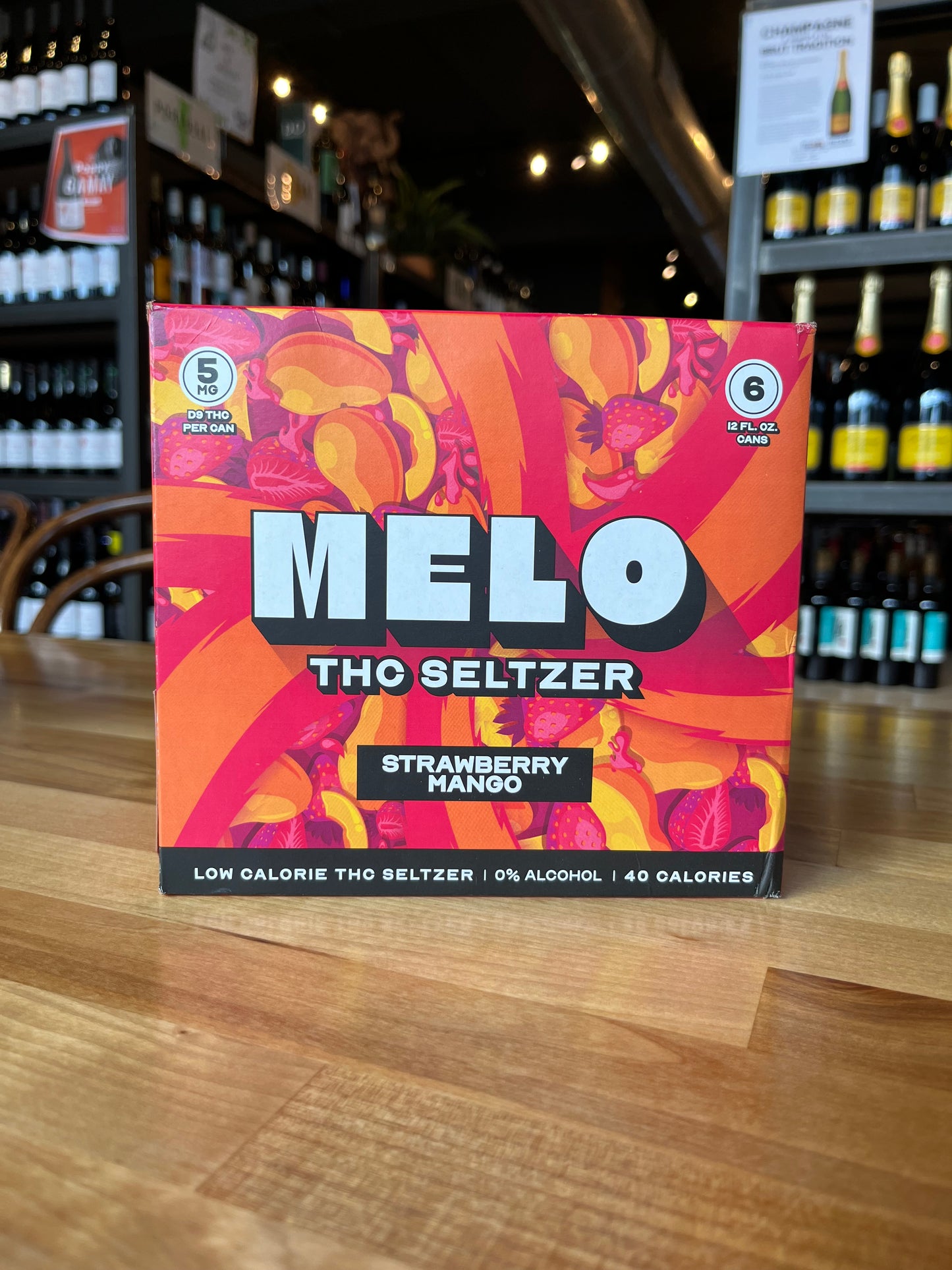 Melo Strawberry Mango THC Seltzer