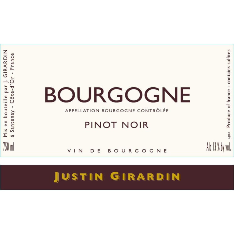 2022 Justin Girardin Bourgogne Pinot Noir