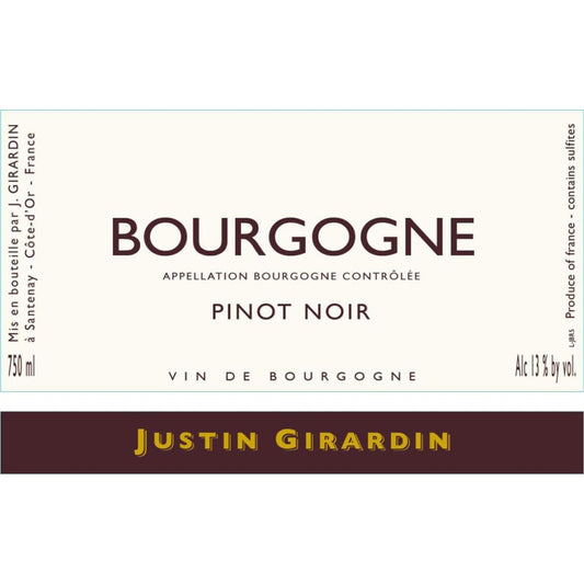 2022 Justin Girardin Bourgogne Pinot Noir